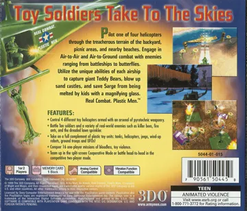 Army Men - Air Attack (US) box cover back